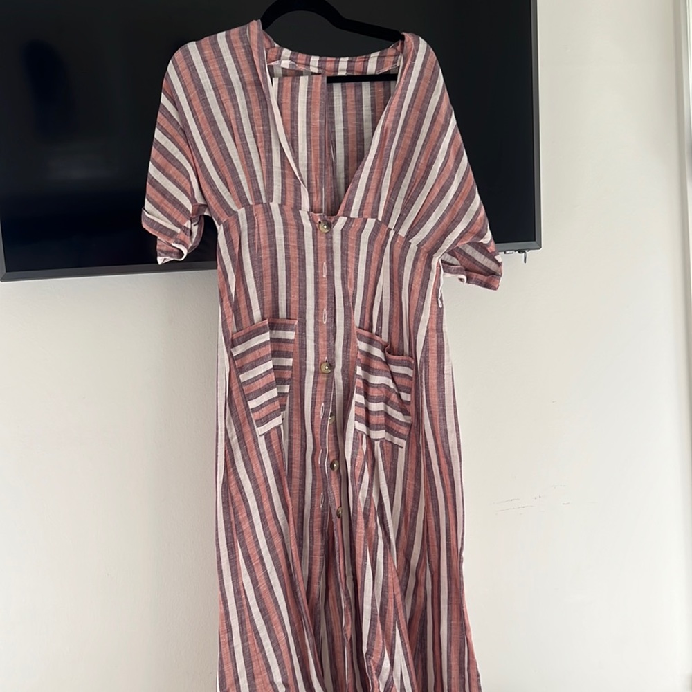 Free people striped midi dress